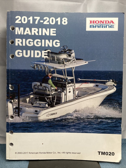 HONDA MARINE TM020 RIGGING GUIDE 2017-2018 PPD53343-O