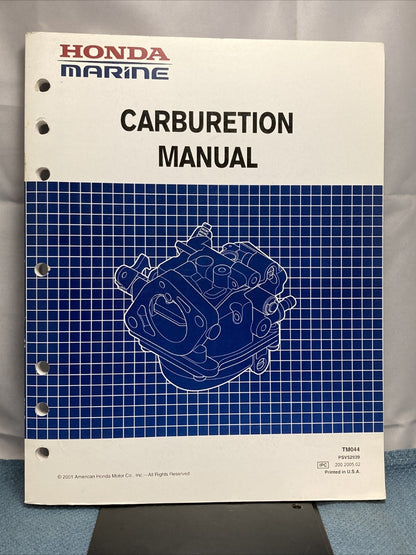 HONDA MARINE TM044 CARBURETION MANUAL PSV52939