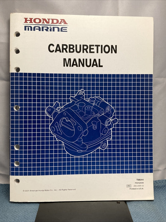 HONDA MARINE TM044 CARBURETION MANUAL PSV52939