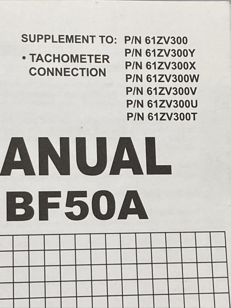 HONDA MARINE BF40A- BF50A SHOP MANUAL SUPPLEMENT 61ZV300S