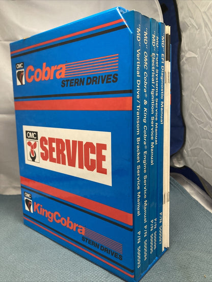 OMC SERVICE 500592 MANUAL SET COBRA/KING COBRA WITH PARTS CATALOGS