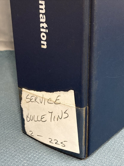 HONDA MARINE SERVICE INFORMATION BINDER INCLUDES SERVICE BULLETINS 2-225