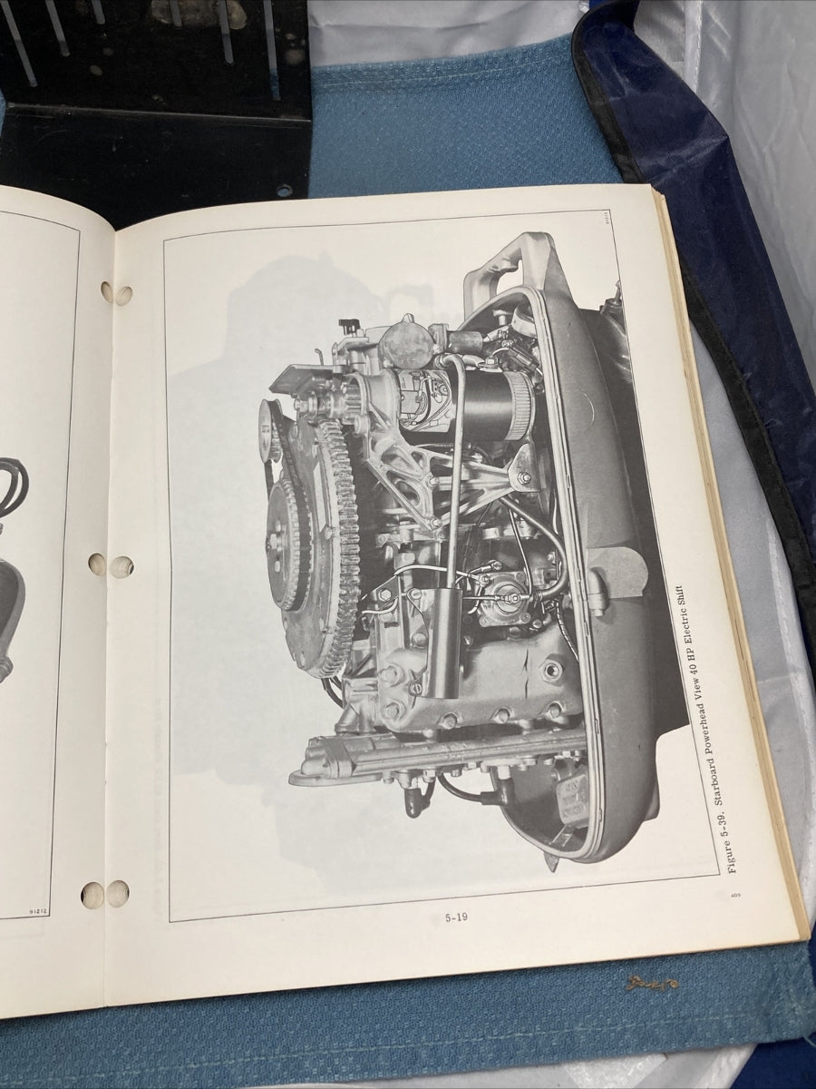 JOHNSON JM-6908 OUTBOARD MOTOR SERVICE MANUAL 40HP 1969