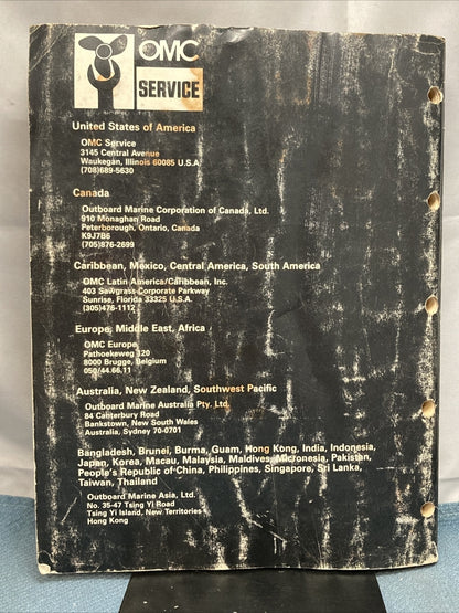 OMC JOHNSON/EVINRUDE 507662 SERVICE MANUAL 60 THRU 75 MODELS