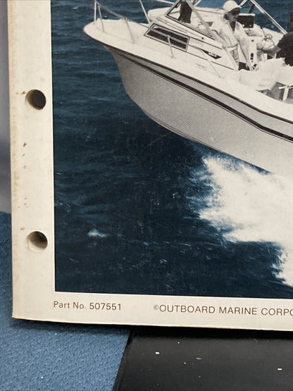 OMC 507551 STERN DRIVE SERVICE MANUAL 2.5, 3.0, 4.3, 5.0, 5.7 LITRE MODELS 1985