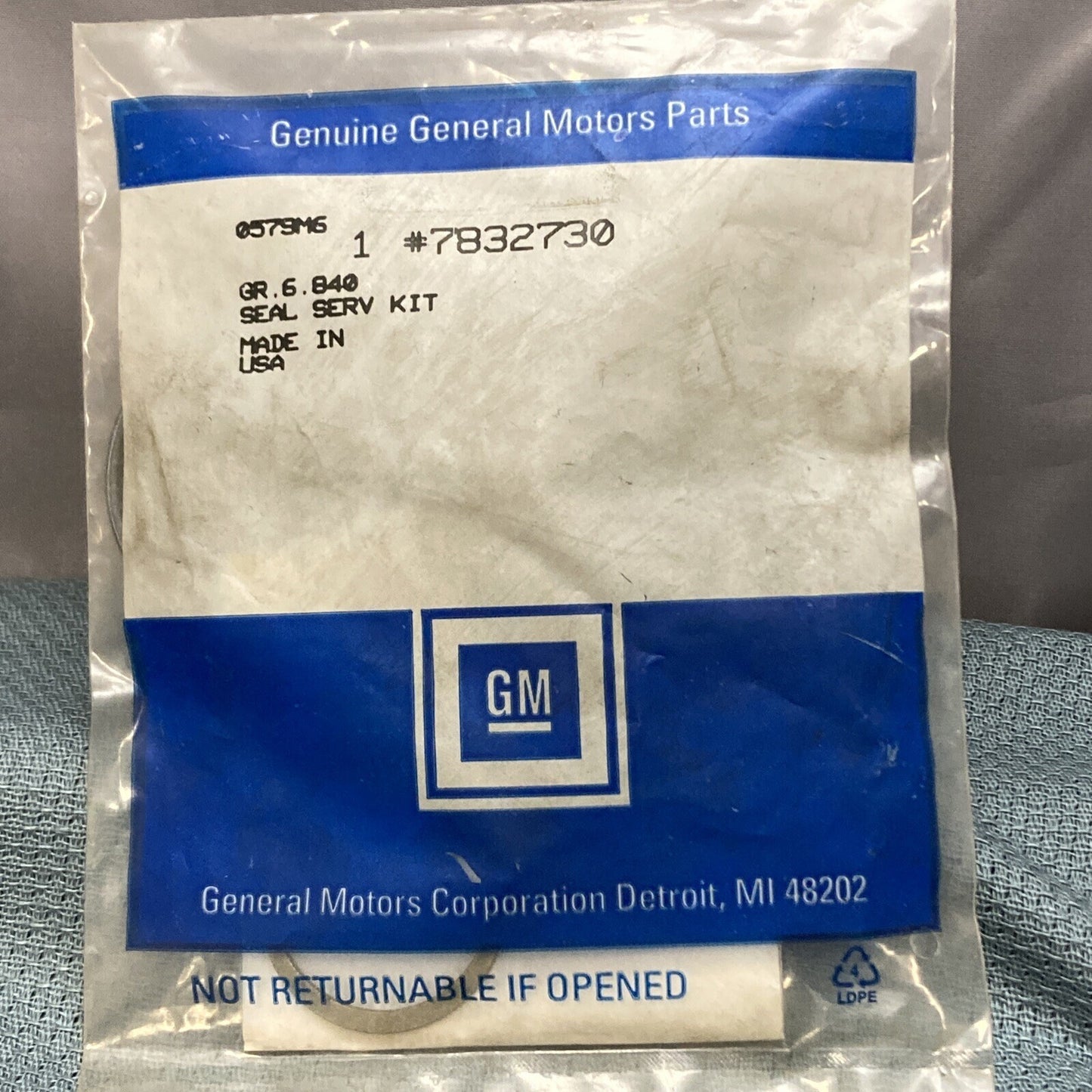 NEW GENUINE GM 7832730 SEAL KIT, STEERING GEAR ADJUSTER PLUG 1982-1997 GR 6.840