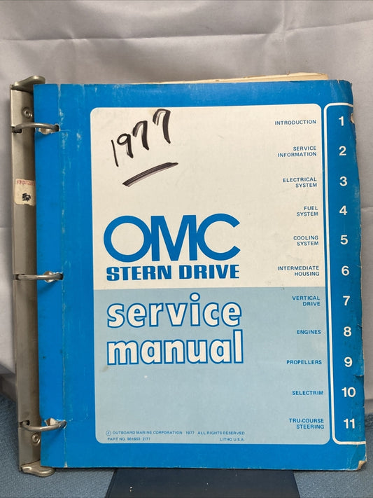 OMC 981603 STERN DRIVE SERVICE MANUAL
