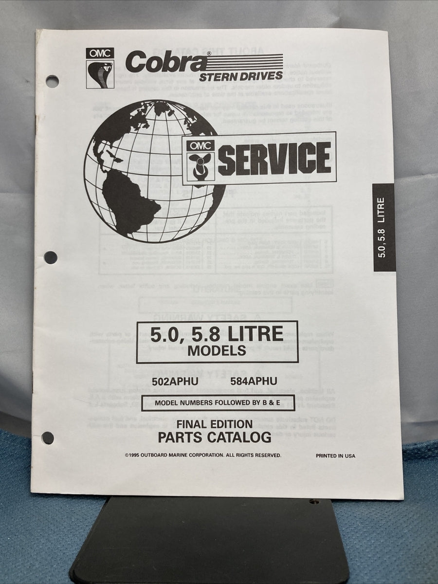 OMC 3854834-3854839 COBRA STERN DRIVES PARTS CATALOGS