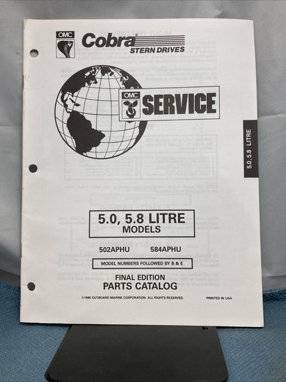 OMC 3854834-3854839 COBRA STERN DRIVES PARTS CATALOGS