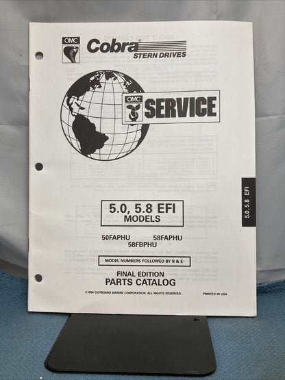 OMC 3854834-3854839 COBRA STERN DRIVES PARTS CATALOGS