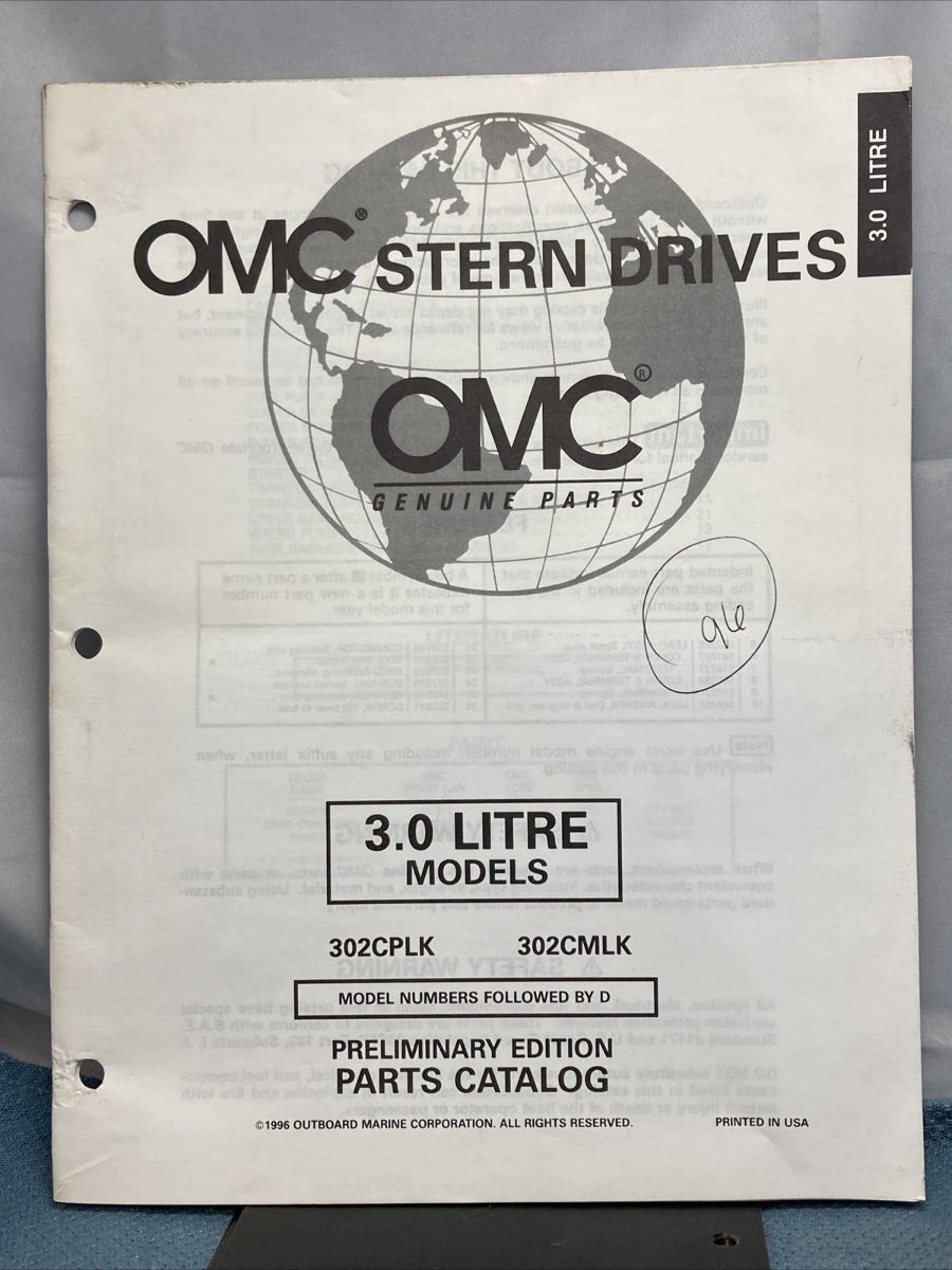 OMC 988223-988227 STERN DRIVES PARTS CATALOGS