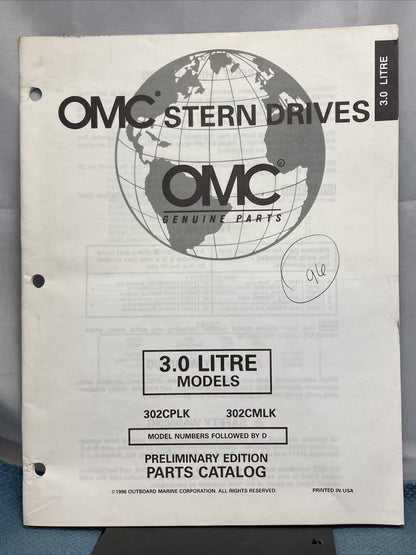 OMC 988223-988227 STERN DRIVES PARTS CATALOGS