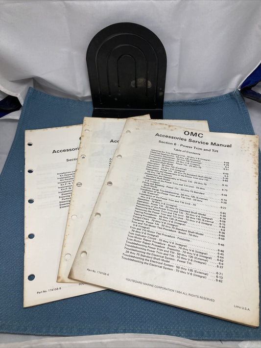 OMC 174156-6, 174156-7, 174156-8 ACCESSORIES SERVICE MANUALS
