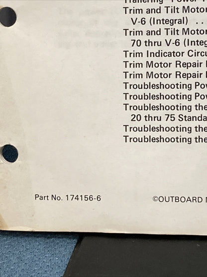 OMC 174156-6, 174156-7, 174156-8 ACCESSORIES SERVICE MANUALS