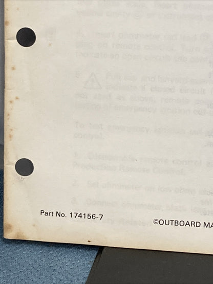 OMC 174156-6, 174156-7, 174156-8 ACCESSORIES SERVICE MANUALS