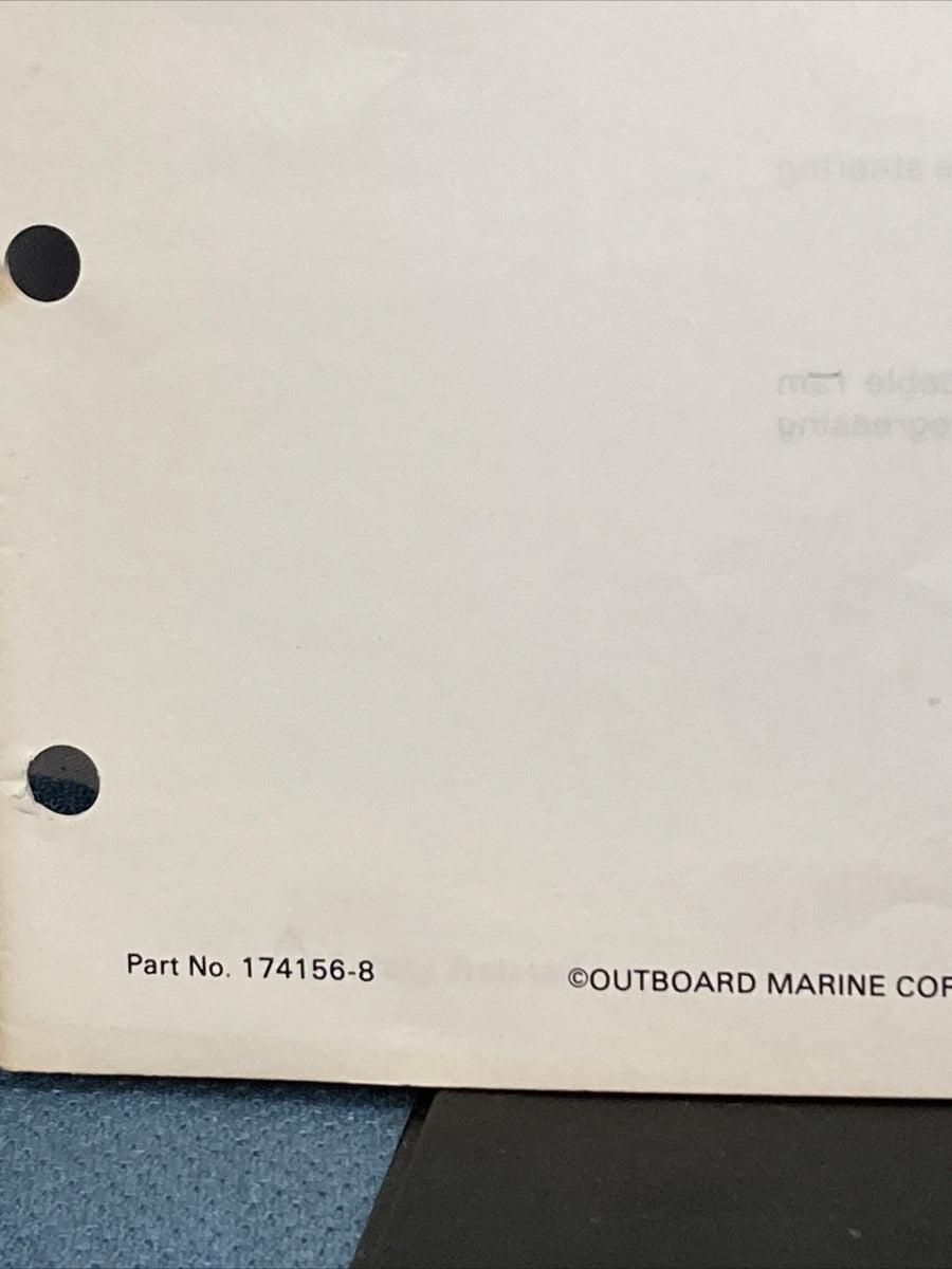 OMC 174156-6, 174156-7, 174156-8 ACCESSORIES SERVICE MANUALS