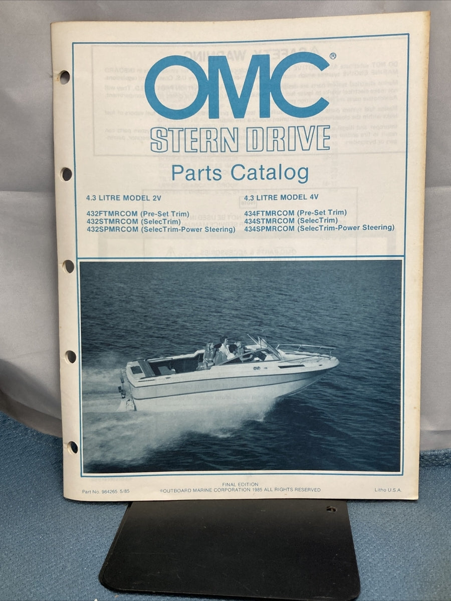 OMC 984108, 984115-984117, 984265 STERN DRIVE PARTS CATALOGS