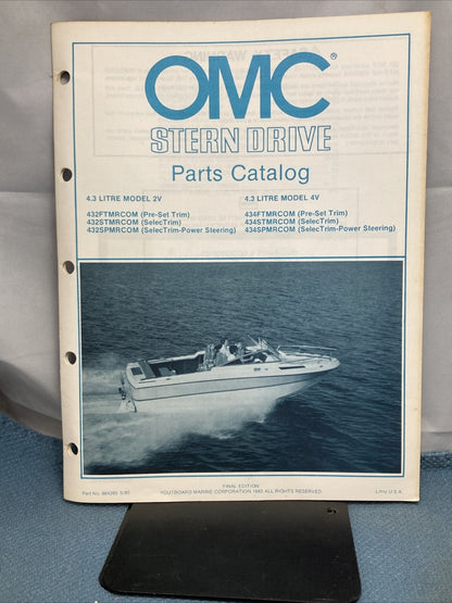 OMC 984108, 984115-984117, 984265 STERN DRIVE PARTS CATALOGS