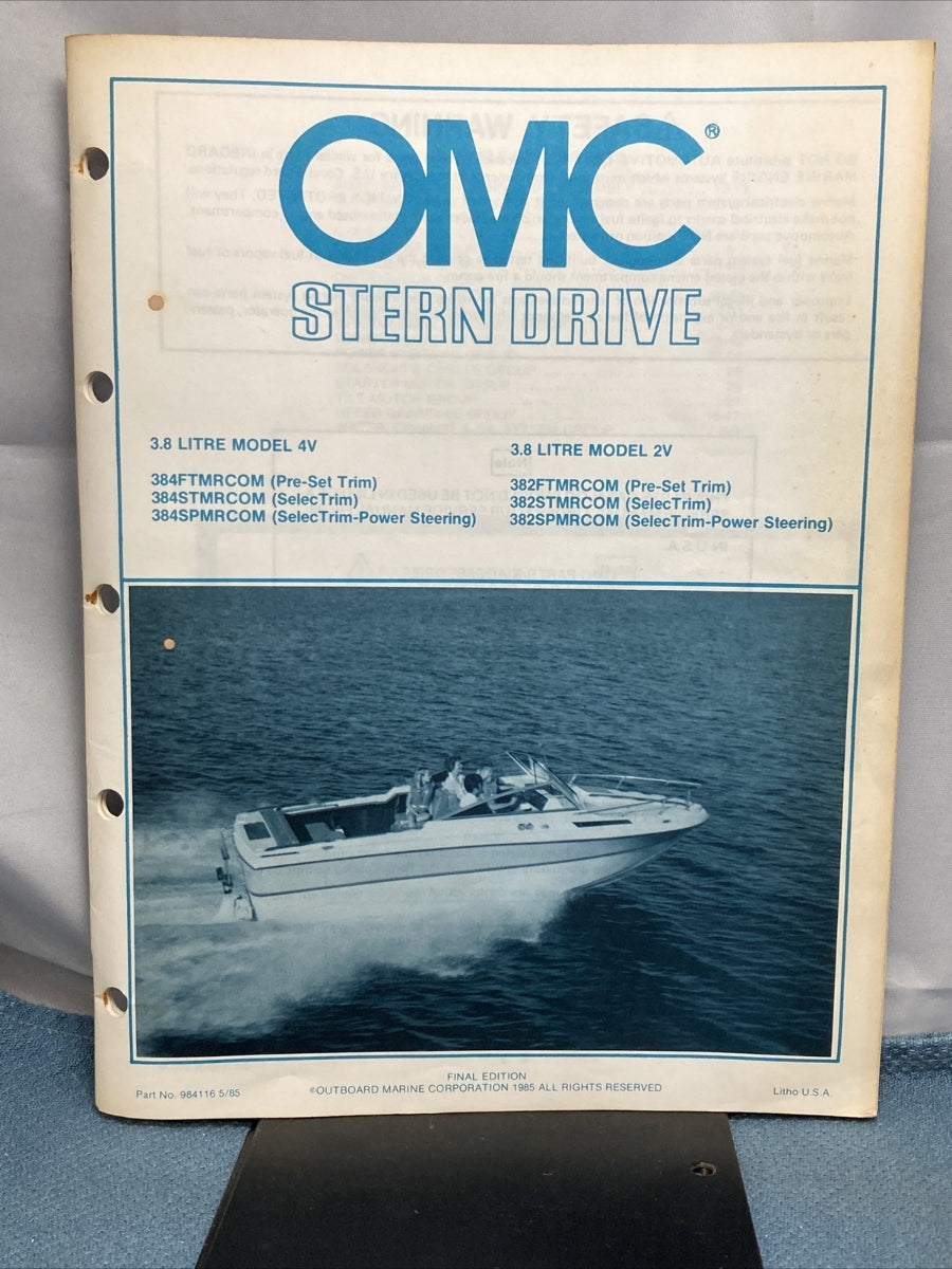 OMC 984108, 984115-984117, 984265 STERN DRIVE PARTS CATALOGS