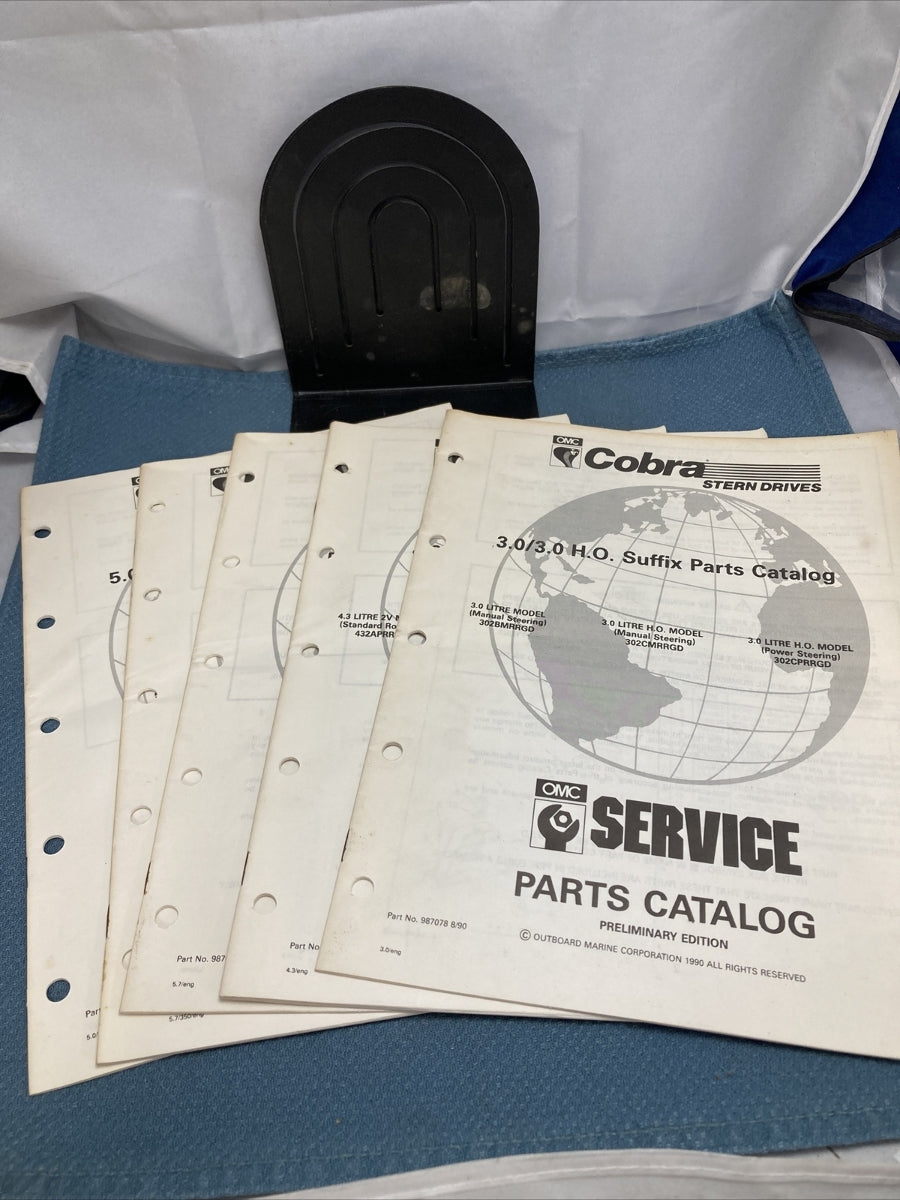 OMC 987078-987082 COBRA STERN DRIVES PARTS CATALOGS