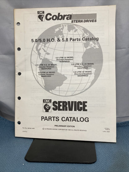 OMC 987078-987082 COBRA STERN DRIVES PARTS CATALOGS