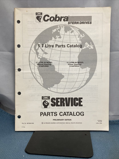 OMC 987078-987082 COBRA STERN DRIVES PARTS CATALOGS