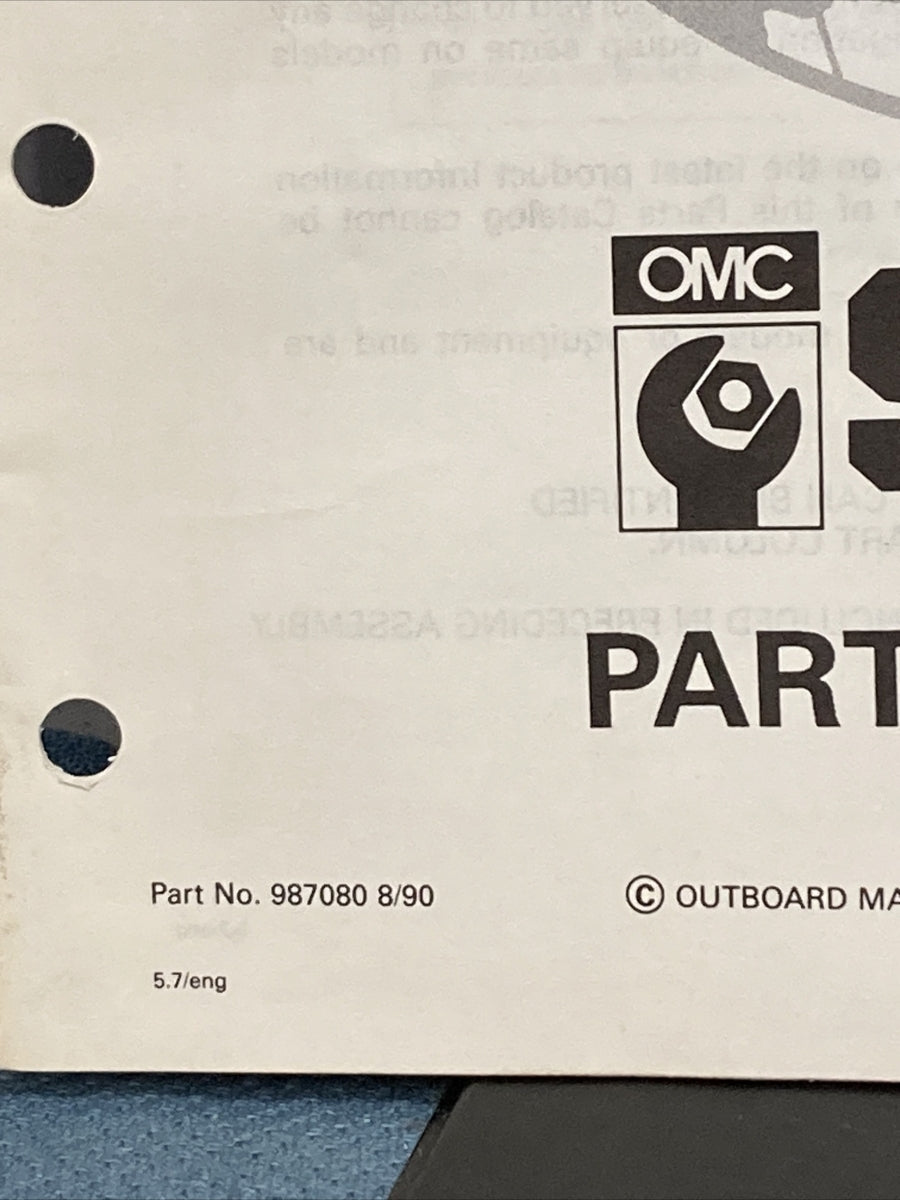 OMC 987078-987082 COBRA STERN DRIVES PARTS CATALOGS