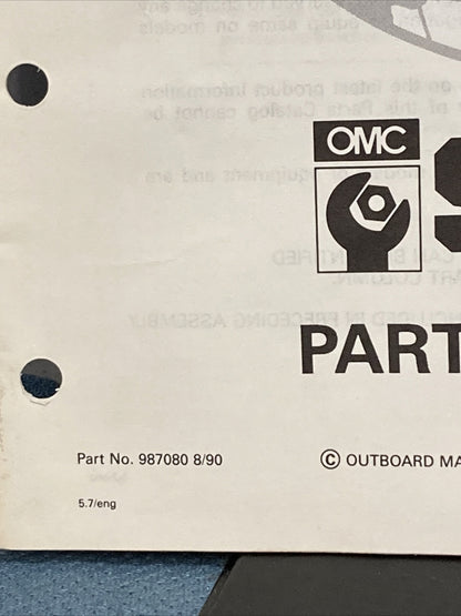 OMC 987078-987082 COBRA STERN DRIVES PARTS CATALOGS