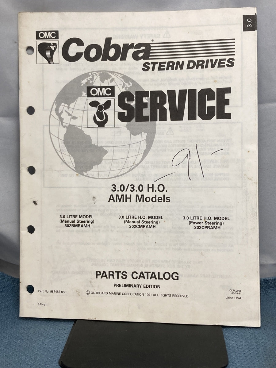 OMC 987476-987483, 987576 COBRA STERN DRIVES PARTS CATALOGS