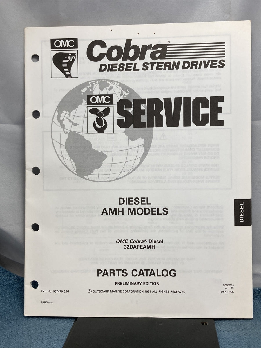 OMC 987476-987483, 987576 COBRA STERN DRIVES PARTS CATALOGS