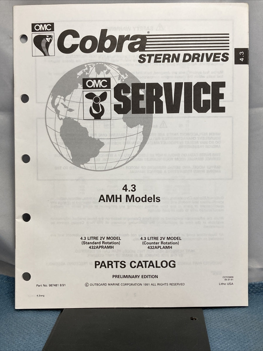 OMC 987476-987483, 987576 COBRA STERN DRIVES PARTS CATALOGS
