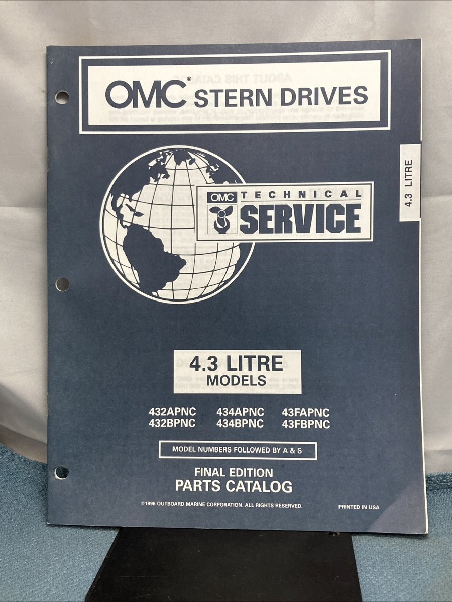 OMC 988209-988214, 988216 COBRA STERN DRIVES PARTS CATALOGS