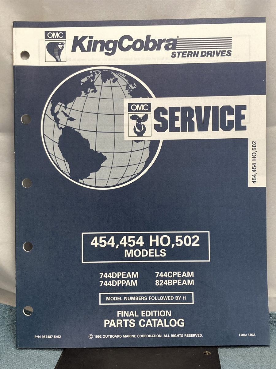 OMC 987486-987493, 987584 COBRA STERN DRIVES PARTS CATALOGS