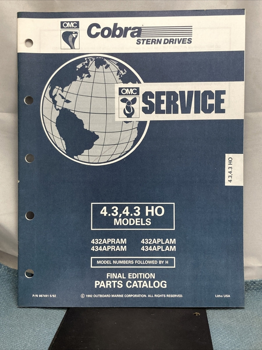 OMC 987486-987493, 987584 COBRA STERN DRIVES PARTS CATALOGS