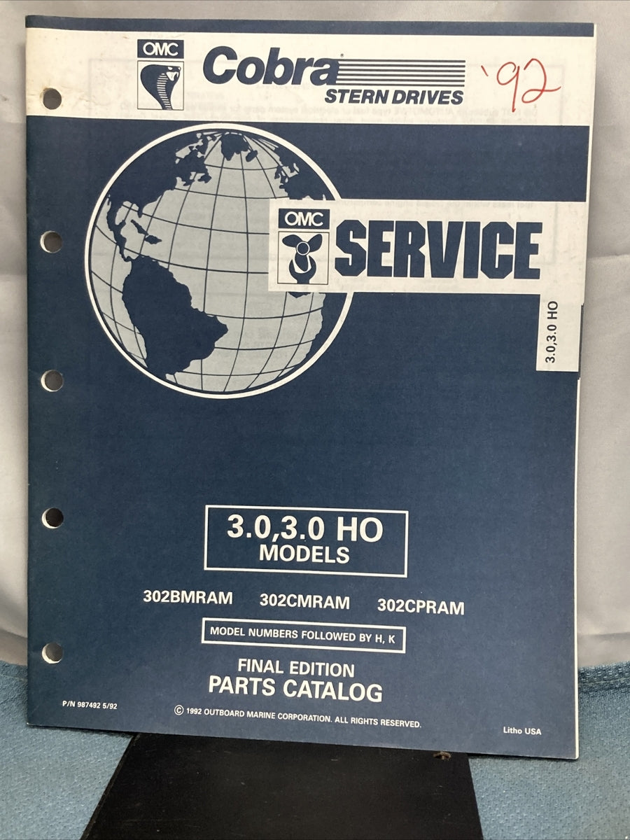 OMC 987486-987493, 987584 COBRA STERN DRIVES PARTS CATALOGS