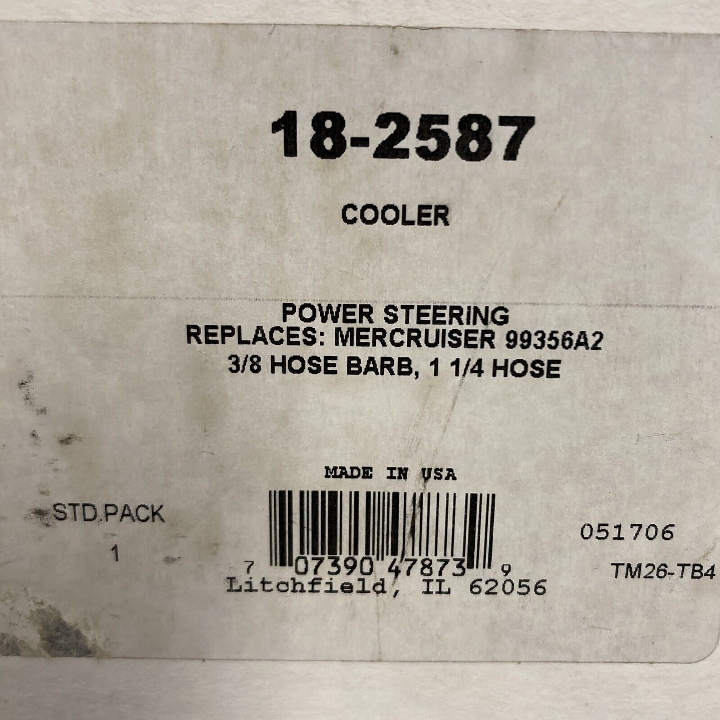 NEW SIERRA 18-2587 POWER STEERING COOLER MERCRUISER 99356A2