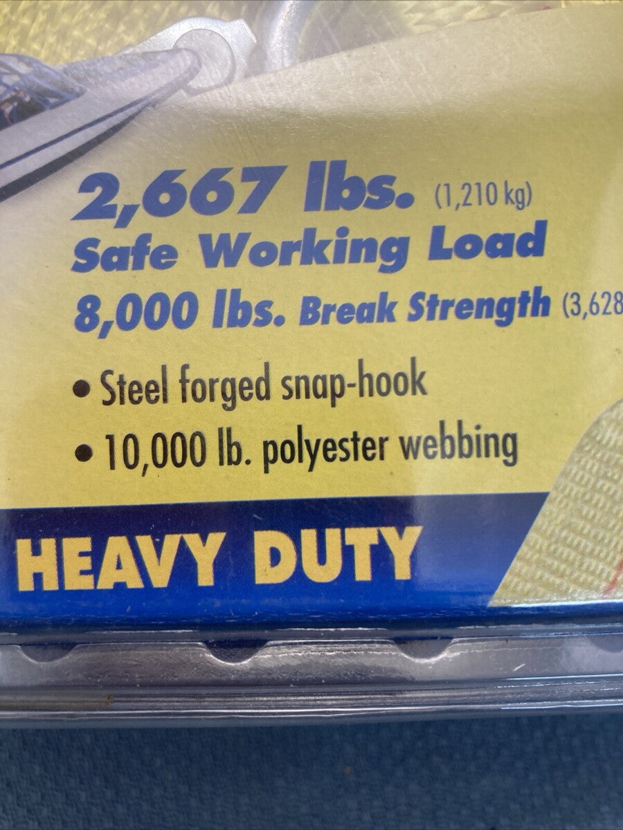 NEW BOATBUCKLE F14211 2"X25' HEAVY DUTY WINCH STRAP STEEL HOOK