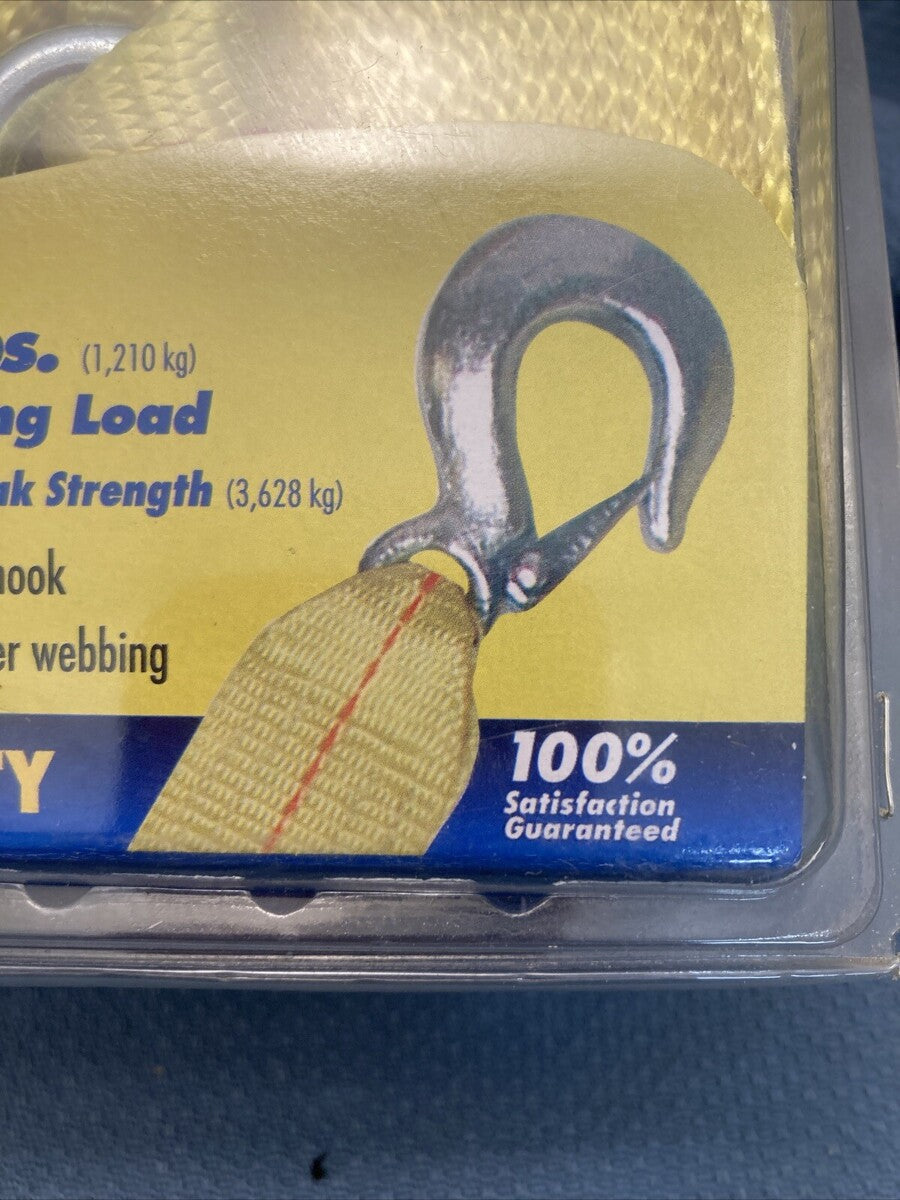 NEW BOATBUCKLE F14211 2"X25' HEAVY DUTY WINCH STRAP STEEL HOOK