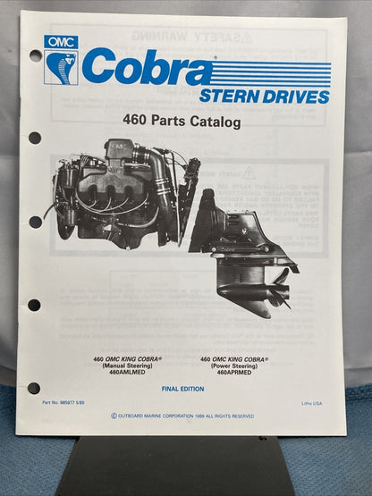 OMC 985972-985978 COBRA STERN DRIVES PARTS CATALOGS