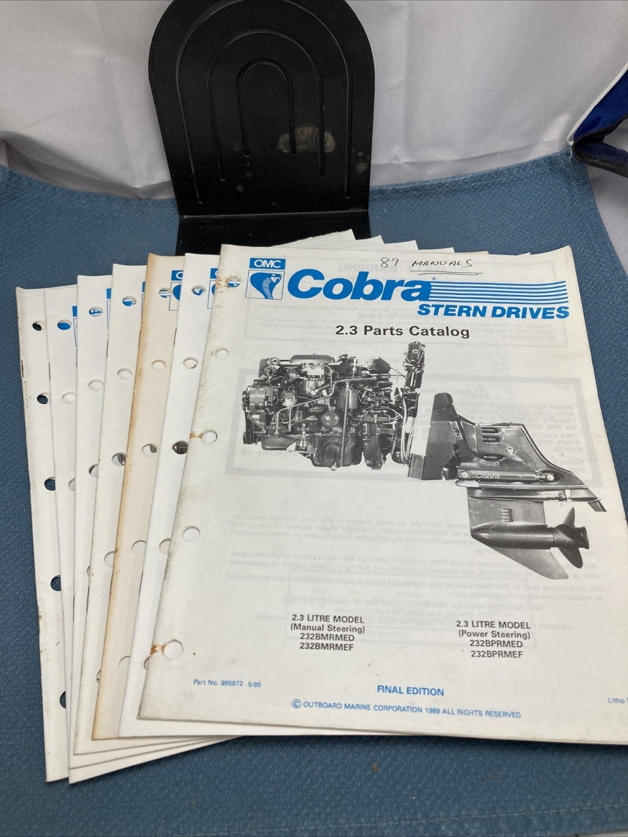OMC 985972-985978 COBRA STERN DRIVES PARTS CATALOGS