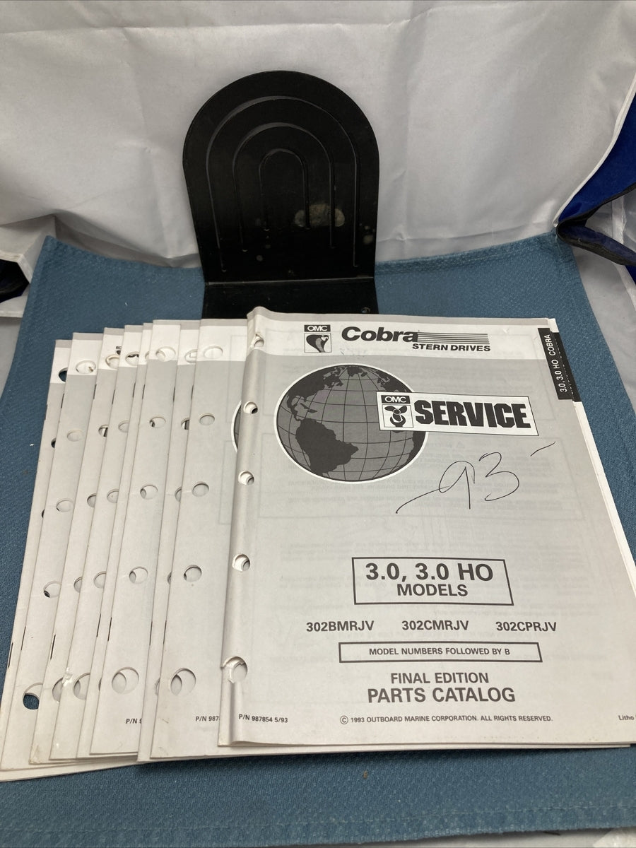 OMC 987854-987860, 988015, 988080 COBRA STERN DRIVES PARTS CATALOGS