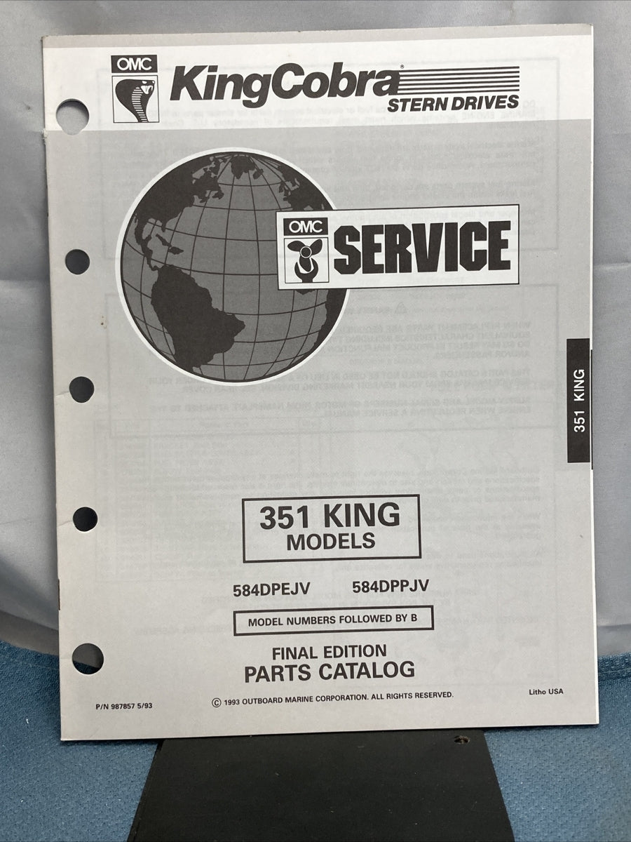 OMC 987854-987860, 988015, 988080 COBRA STERN DRIVES PARTS CATALOGS