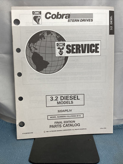 OMC 987854-987860, 988015, 988080 COBRA STERN DRIVES PARTS CATALOGS