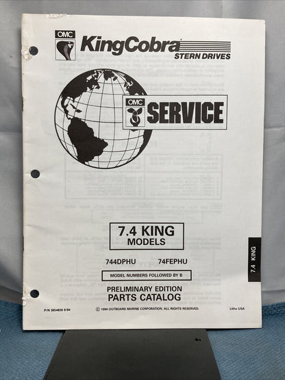 OMC 3854824-3854829 COBRA STERN DRIVES PARTS CATALOGS