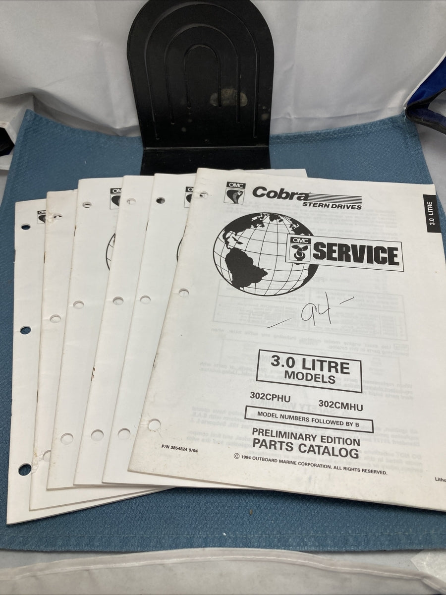 OMC 3854824-3854829 COBRA STERN DRIVES PARTS CATALOGS