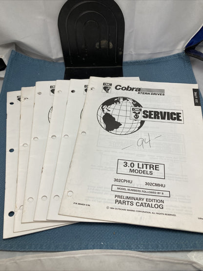 OMC 3854824-3854829 COBRA STERN DRIVES PARTS CATALOGS