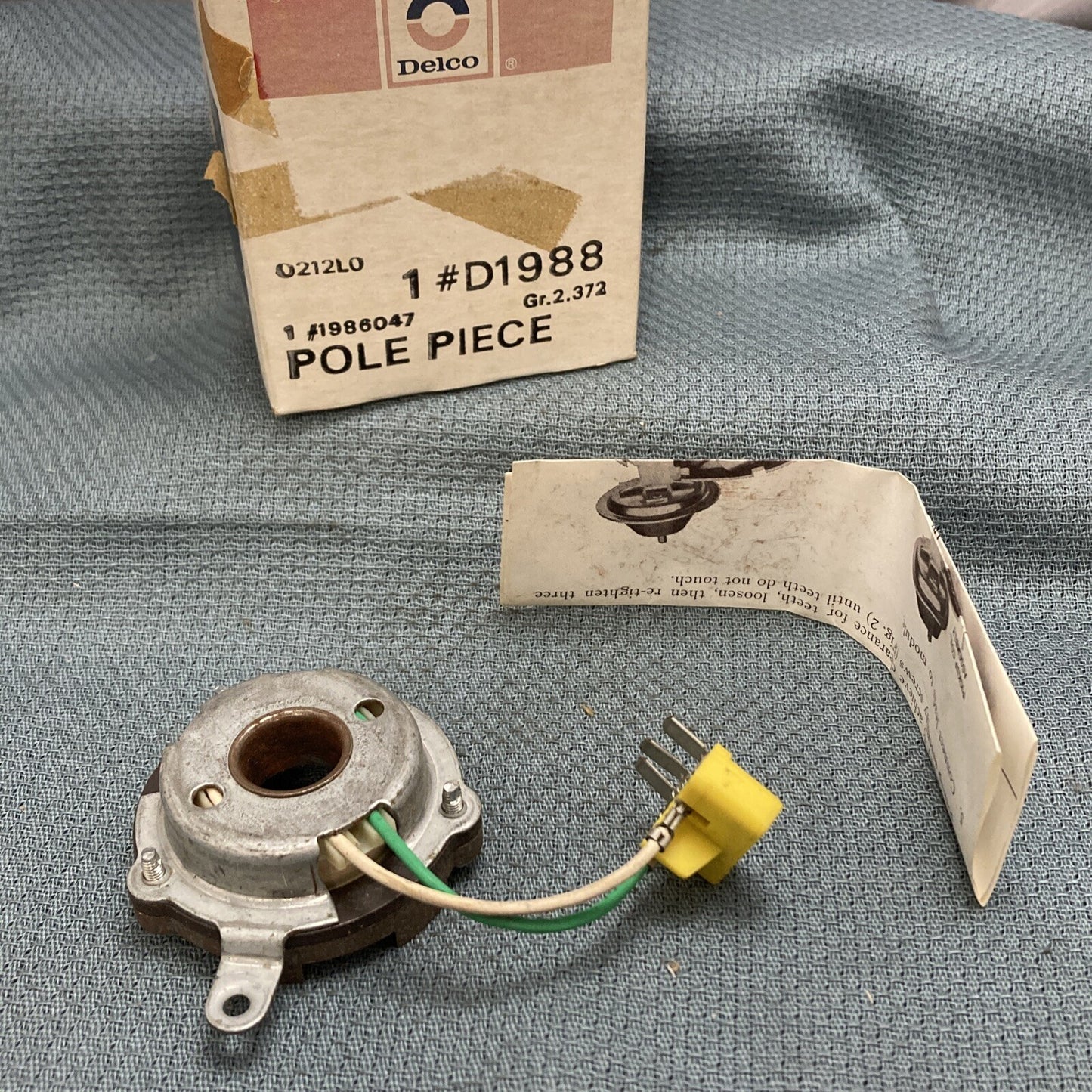 NEW ACDELCO D1988 POLE PIECE & PLATE, DISTRIBUTOR 1985-1989 GM 1986047 GR 2.372