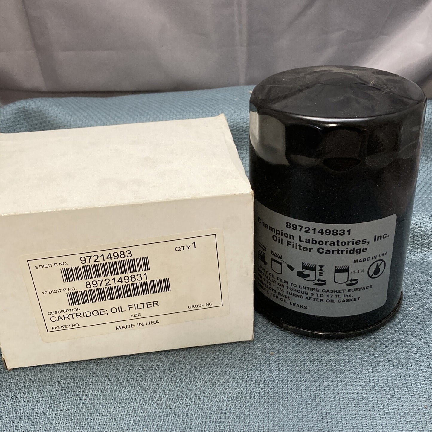 NEW GM 97214983 / 8972149831 CARTRIDGE, OIL FILTER