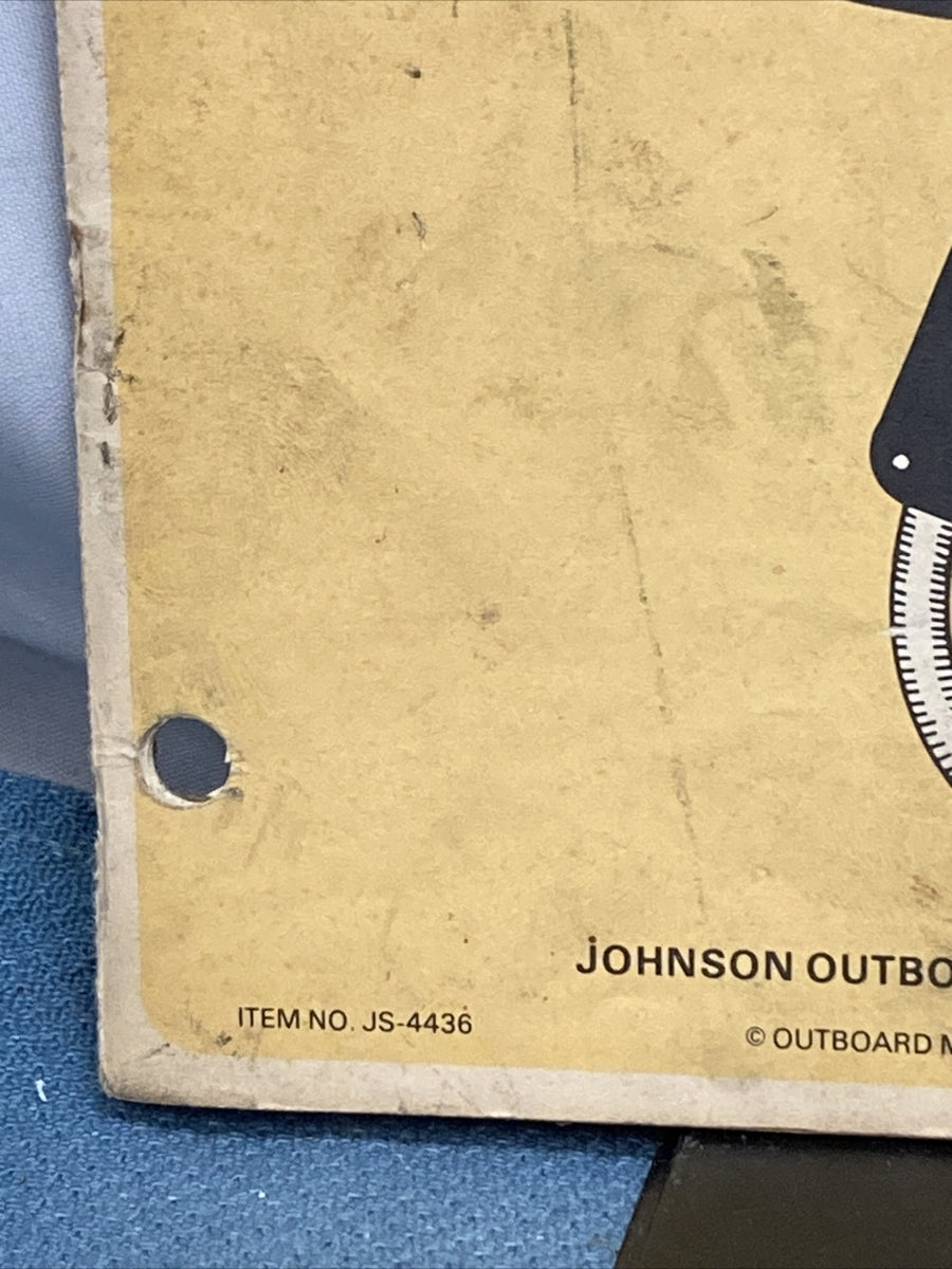 JOHNSON JS-4436 SERVICE TROUBLE SHOOTING BATTERY AND MAG FLASH CD IGNITION