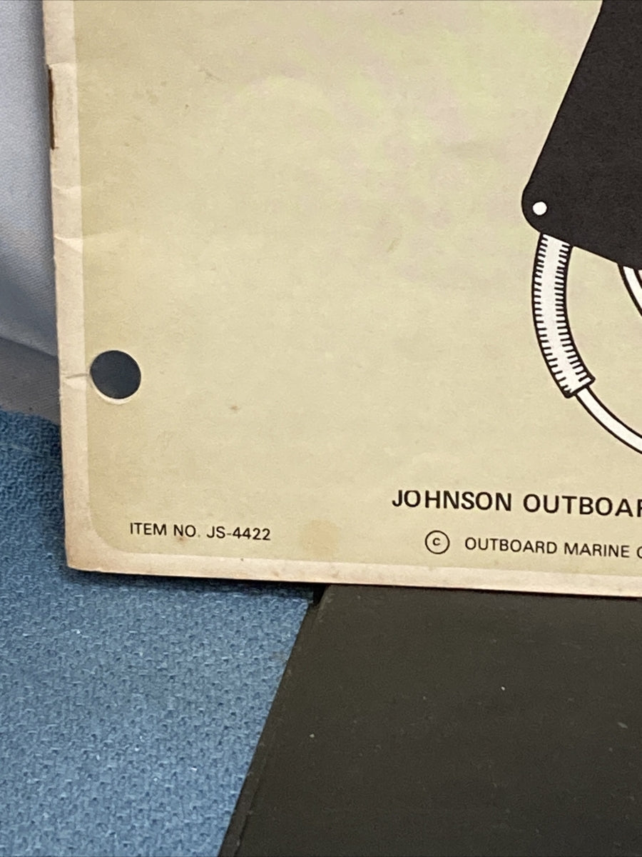JOHNSON JS-4422 SERVICE TROUBLE SHOOTING BATTERY AND MAG FLASH CD IGNITION